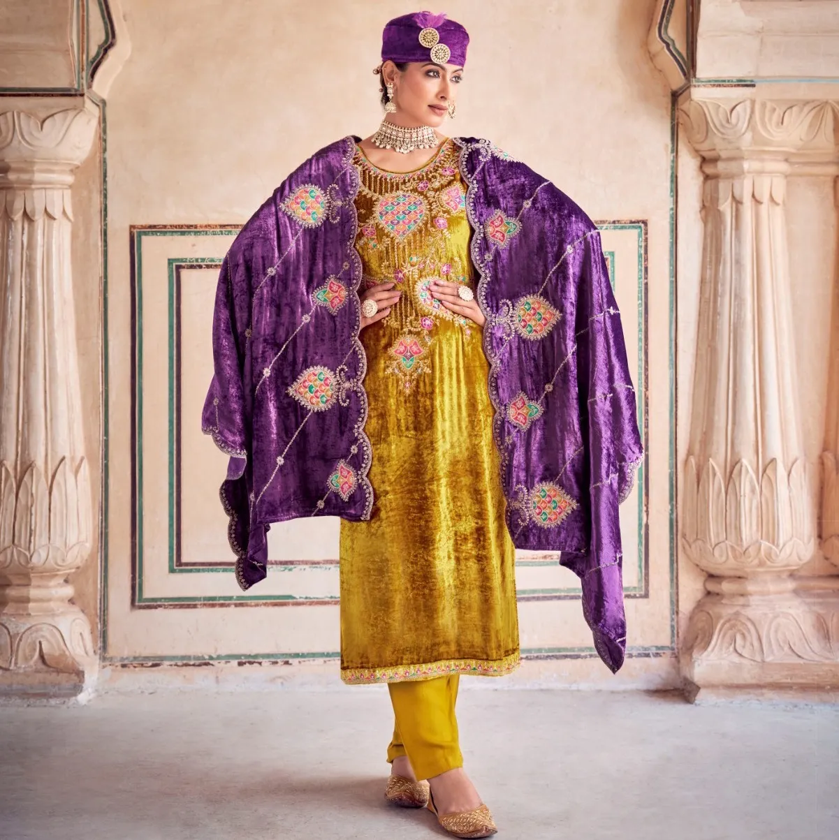 Tripale Aa Veneshiaa (Velvet) Viscos Makhmali Velvet Wholesale Designer Salwar Suit Collection