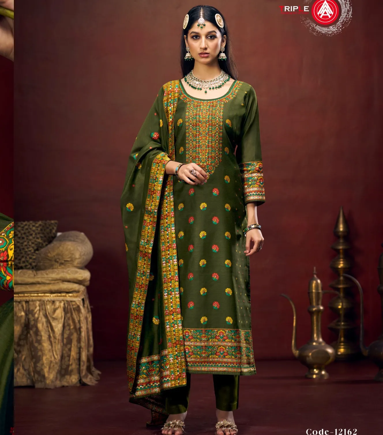 Triple A Anjuba Viscose Wholesale Designer Salwar Suit Collection