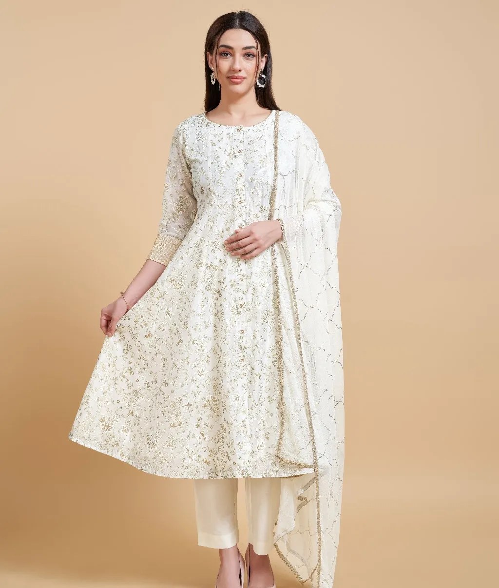 Va0328 And Va0330 Chanderi Wholesale Readymade Salwar Suit Collection