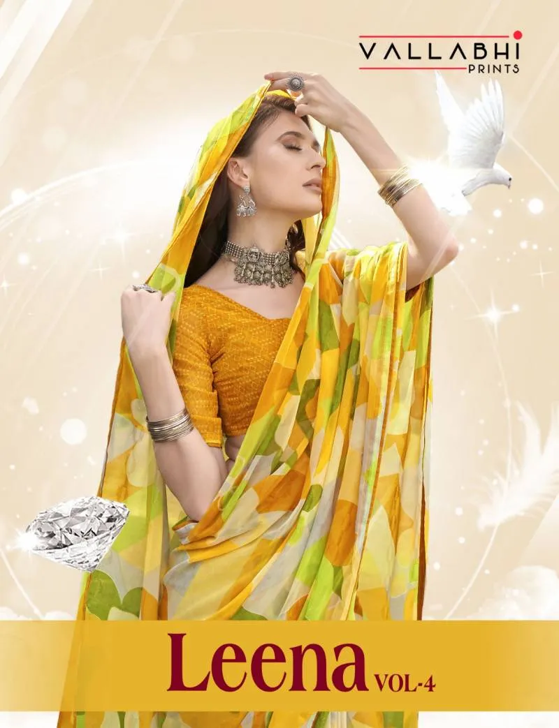 Vallabhi Leena Vol 4 Georgette Wholesale Fancy Sarees Collection