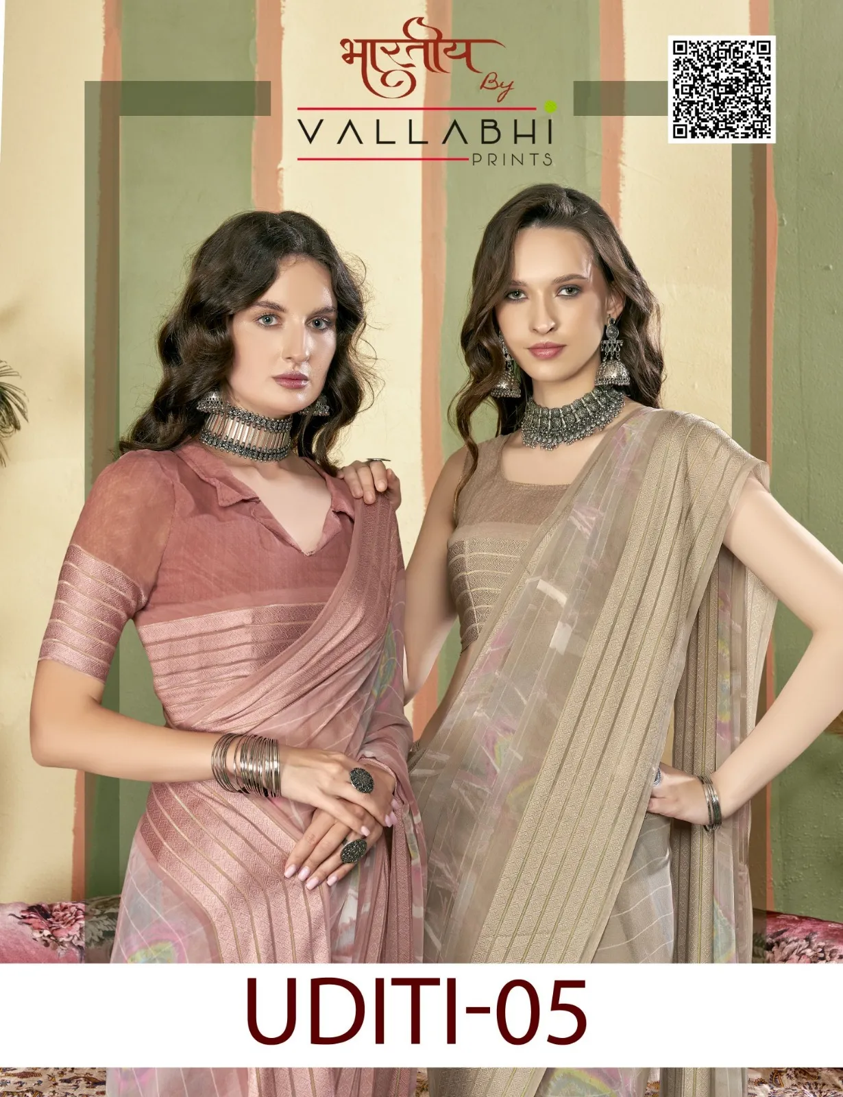 Vallabhi Prints Uditi 5 Georgette Wholesale Sarees Collection