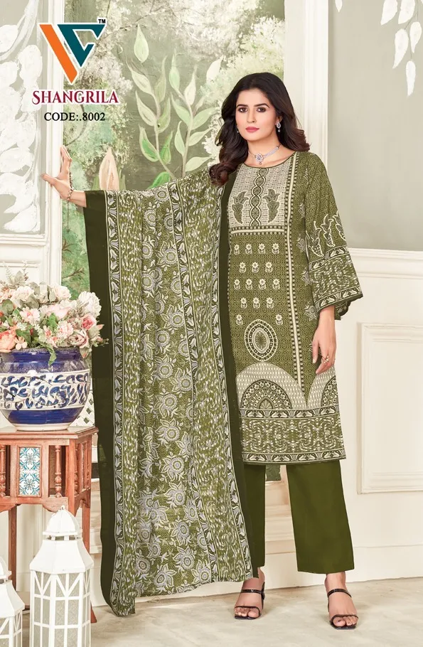 Vandana C Shangrila Vol 8 Cotton Wholesale Salwar Suit Collection