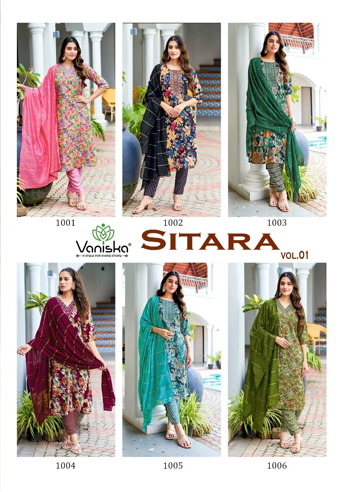 Vaniska Sitara Vol 1 Rayon Wholesale Readymade Salwar Suits Collection - Image 2