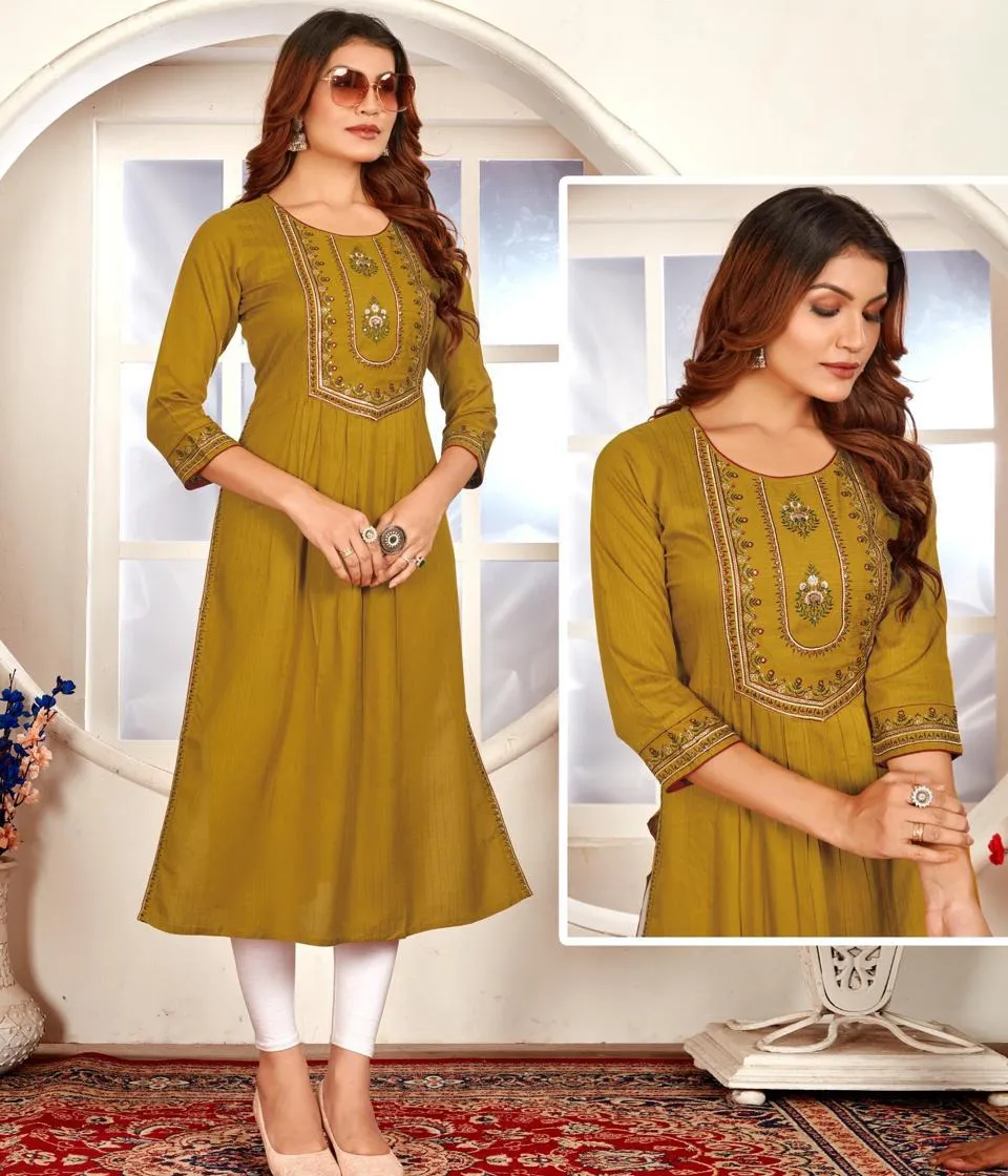 Vardan Ethnic 3067 To 3072 Rayon Dobby Wholesale Fancy Kurtis Collection