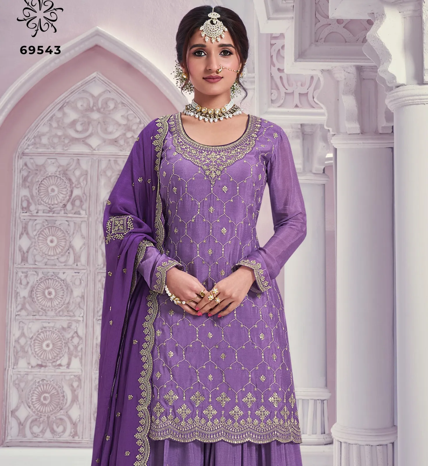 Vinay Kuleesh Rangrasiya Chinon Wholesale Designer Salwar Suit Collection