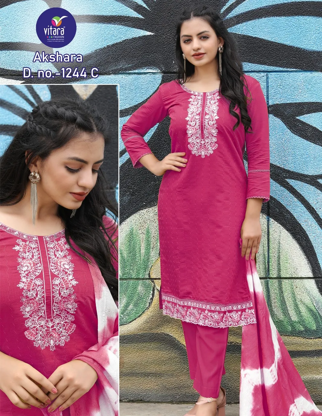 Vitara Akshara Roman Silk Wholesale Readymade Salwar Suit Collection