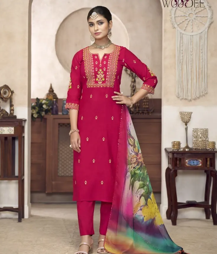 Woodee Diana Viscose Wholesale Readymade Salwar Suit Collection