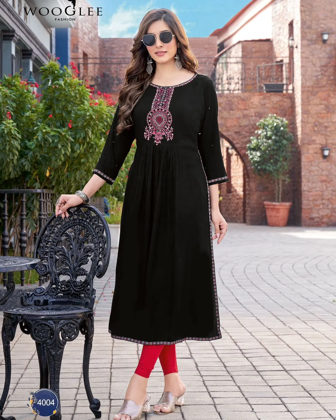 Wooglee Ananta Rayon Wholesale Fancy Kurtis Collection