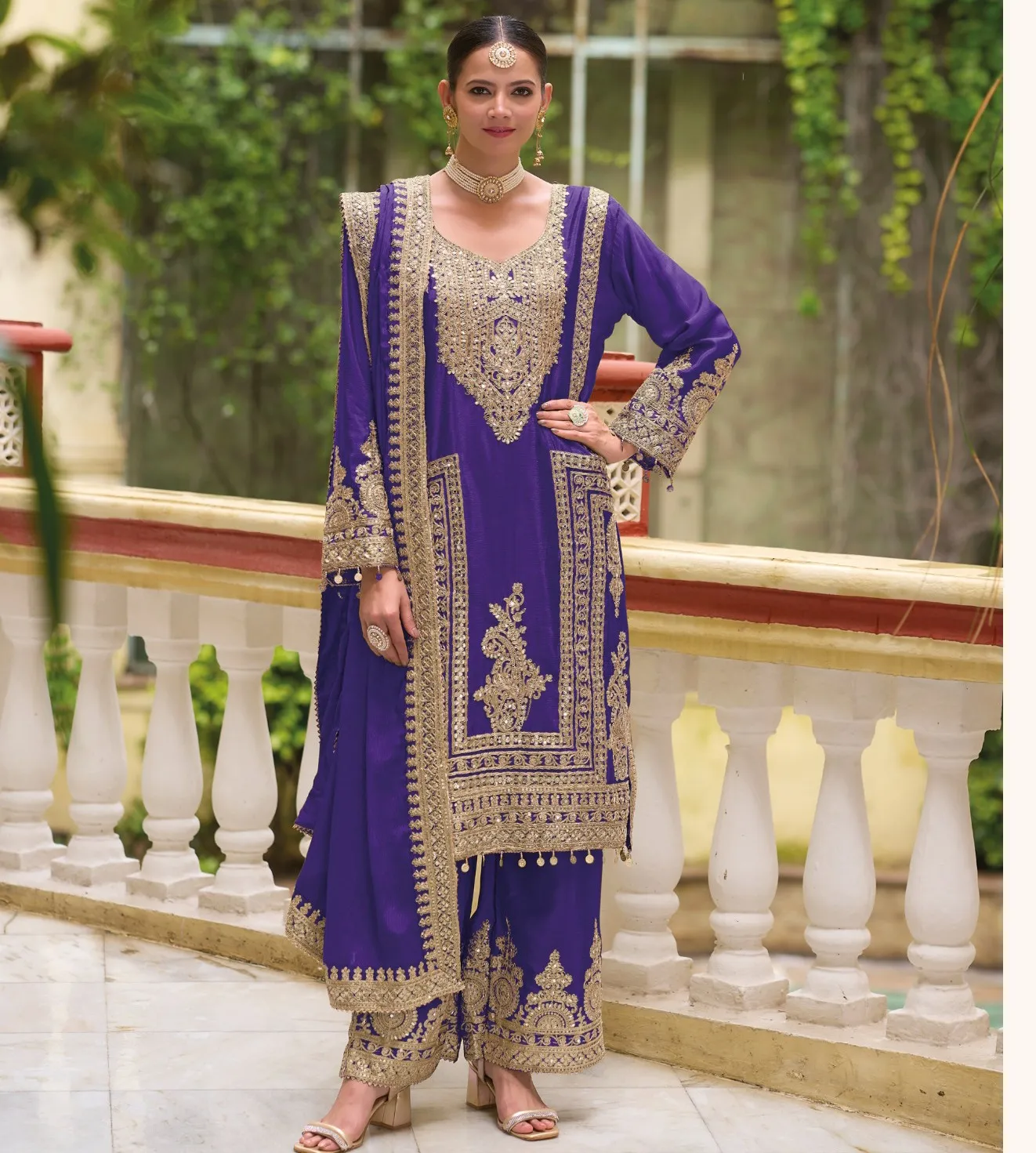 Your Choice Zinc Chinon Wholesale Designer Readymade Salwar Suit Collection