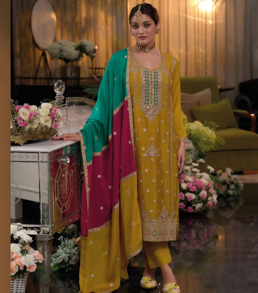 Zaveri Twisha Vol 2 Chinon Embroidered Wholesale Readymade Salwar Suit Collection