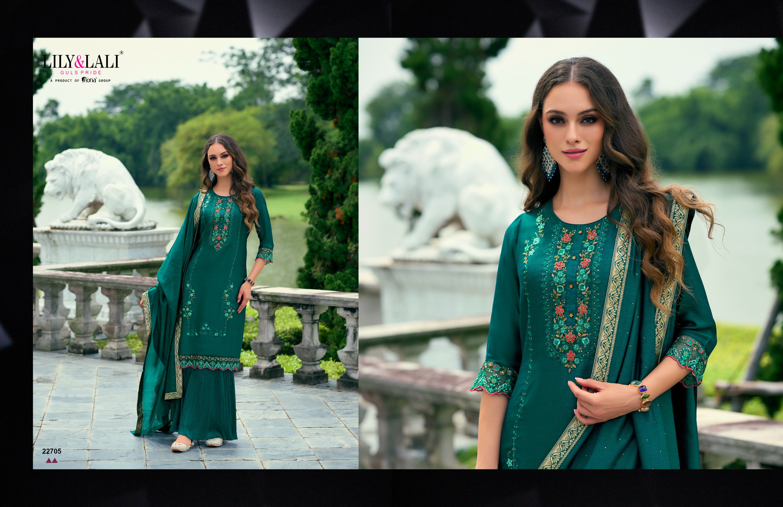 Lily And Lali Malang 2 Vichitra Silk Wholesale Readymade Salwar Suit Collection - Image 3