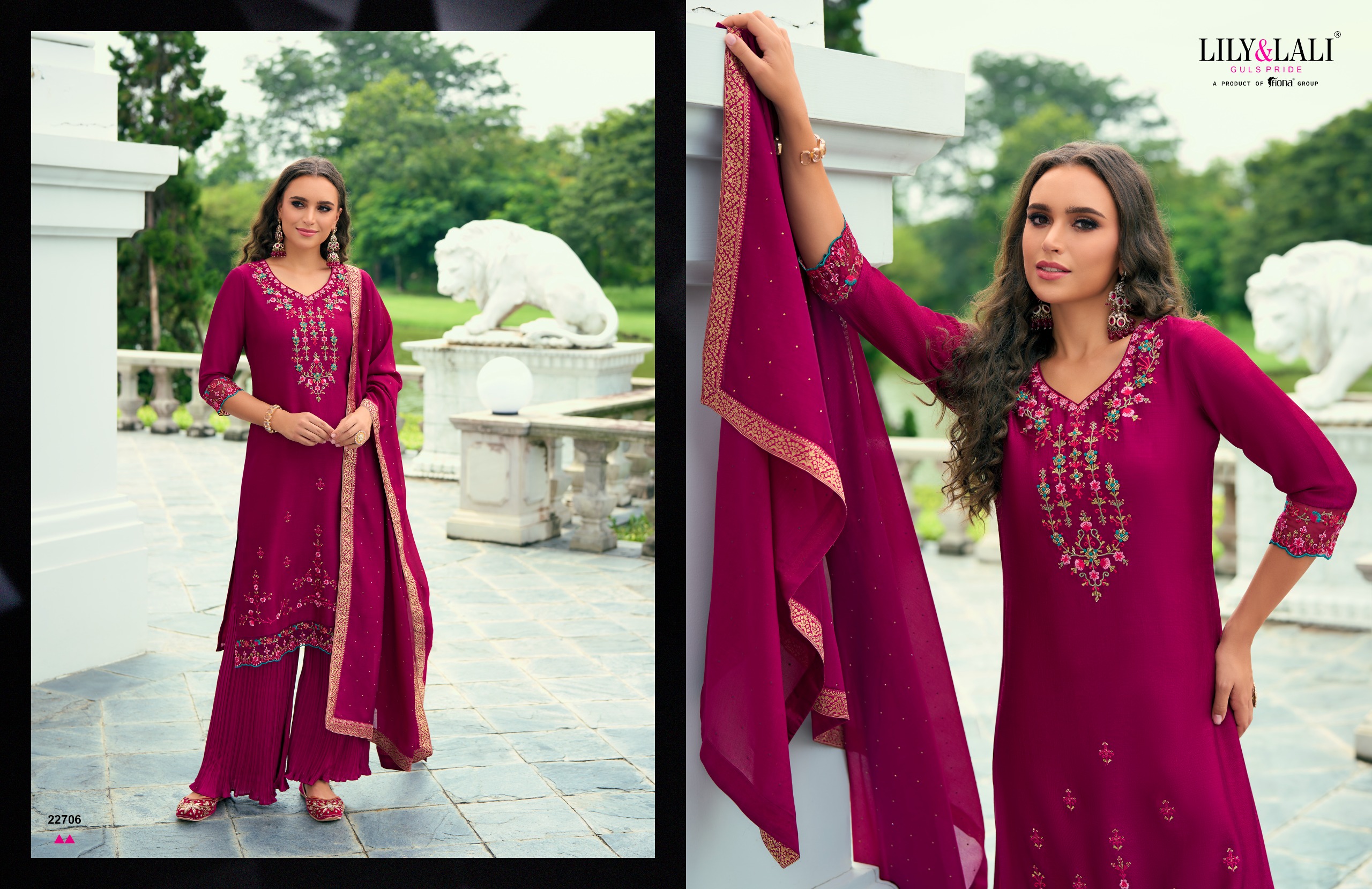 Lily And Lali Malang 2 Vichitra Silk Wholesale Readymade Salwar Suit Collection - Image 4