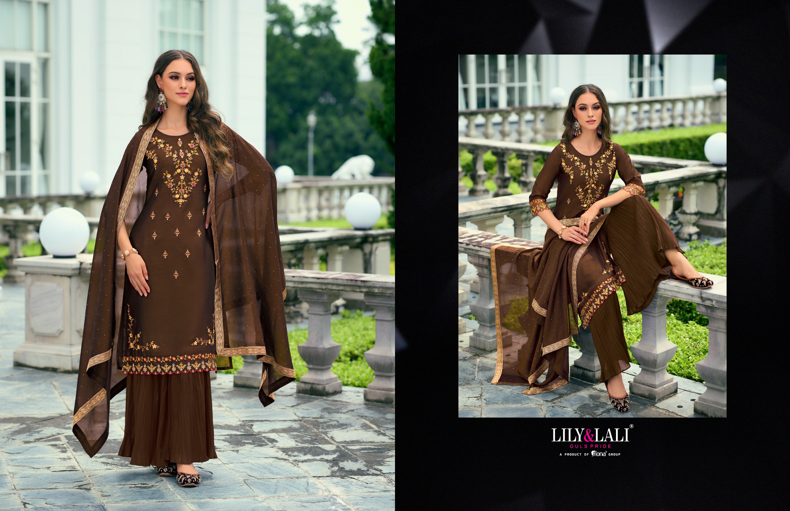 Lily And Lali Malang 2 Vichitra Silk Wholesale Readymade Salwar Suit Collection - Image 2