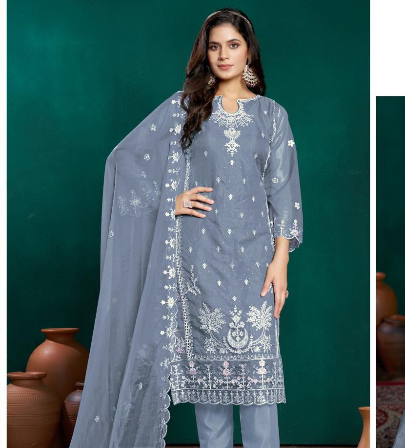 Bilqis B 95 A to D Organza Wholesale Pakistani Salwar Suit Collection