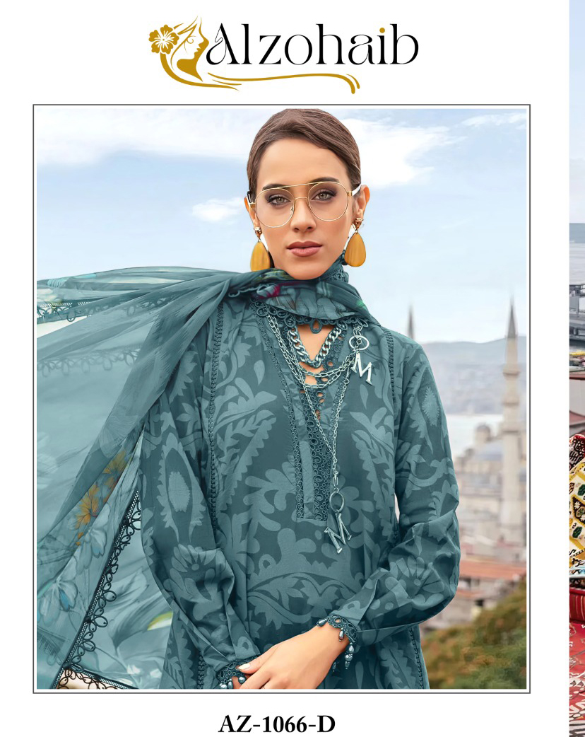 Alzohaib Az 1066 Cotton Wholesale Pakistani Salwar Suit Catalog