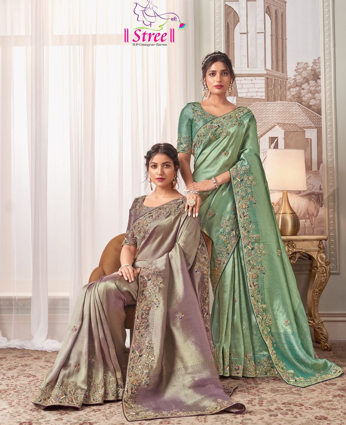Stree Vol 1 Pure Banarasi /Organza Tissue/Viscose Wholesale Designer Sarees Collection