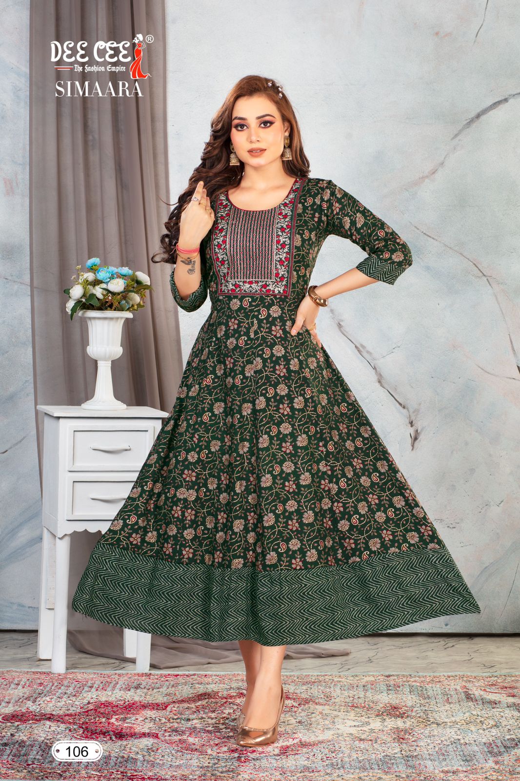 Deecee Simaara Capsule Foil Print Wholesale Fancy Kurti Catalog — Rayon Kurti, MPA wholesale from Surat — view 4