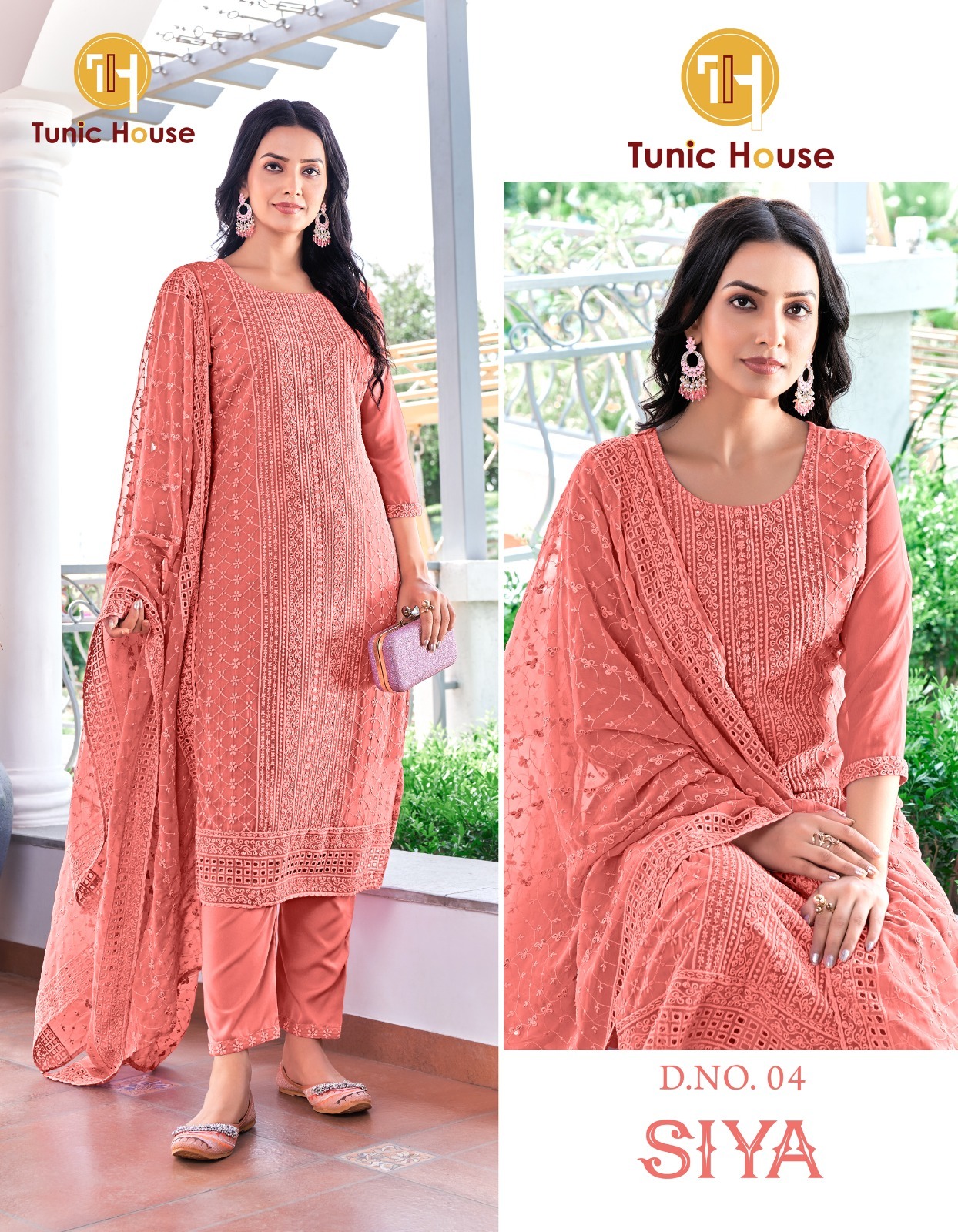 Tunic House Siya Georgette Wholesale Readymade Salwar Suit Catalog — Wholesale Readymade Suit, MPA wholesale from Surat - Gallery Image 3