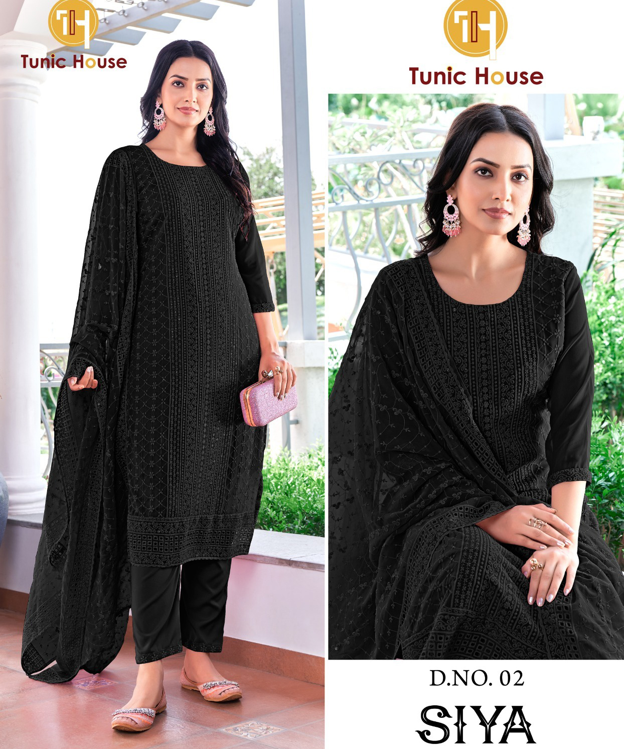 Tunic House Siya Georgette Wholesale Readymade Salwar Suit Catalog — Wholesale Readymade Suit, MPA wholesale from Surat — view 1