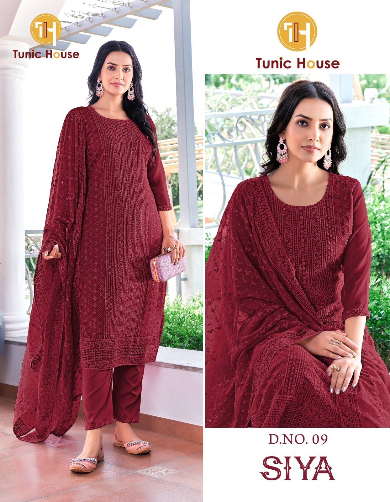 Tunic House Siya Georgette Wholesale Readymade Salwar Suit Catalog — Wholesale Readymade Suit, MPA wholesale from Surat - Gallery Image 4