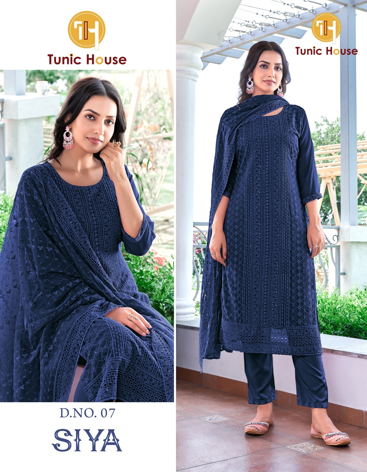Tunic House Siya Georgette Wholesale Readymade Salwar Suit Catalog — Wholesale Readymade Suit, MPA wholesale from Surat - Gallery Image 7