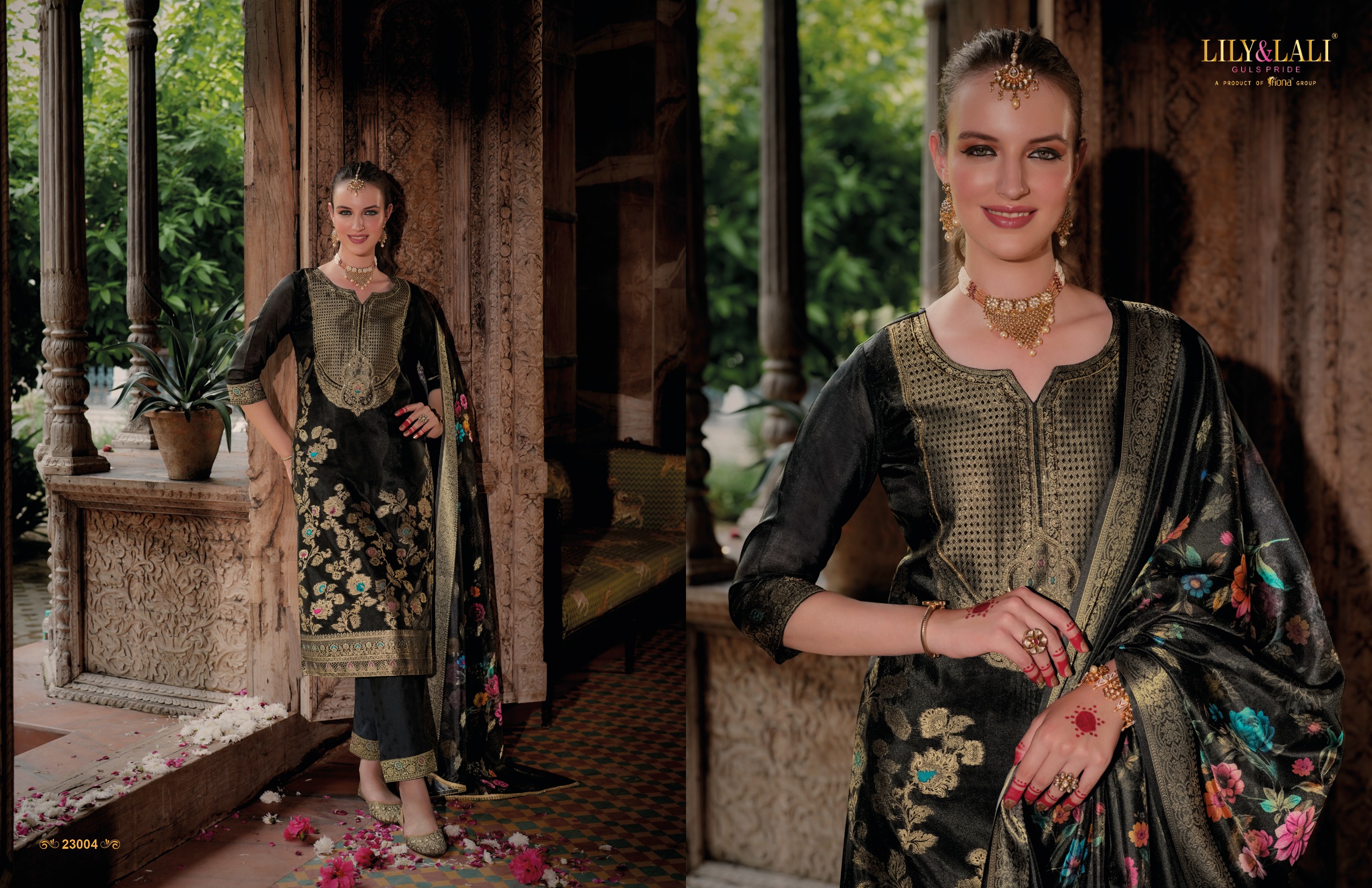 Lily & Lali Silkyness 3 Organza Jacquard Wholesale Readymade Salwar Suit Catalog — Wholesale Readymade Suit, Lily & Lali wholesale from Surat - Gallery Image 5