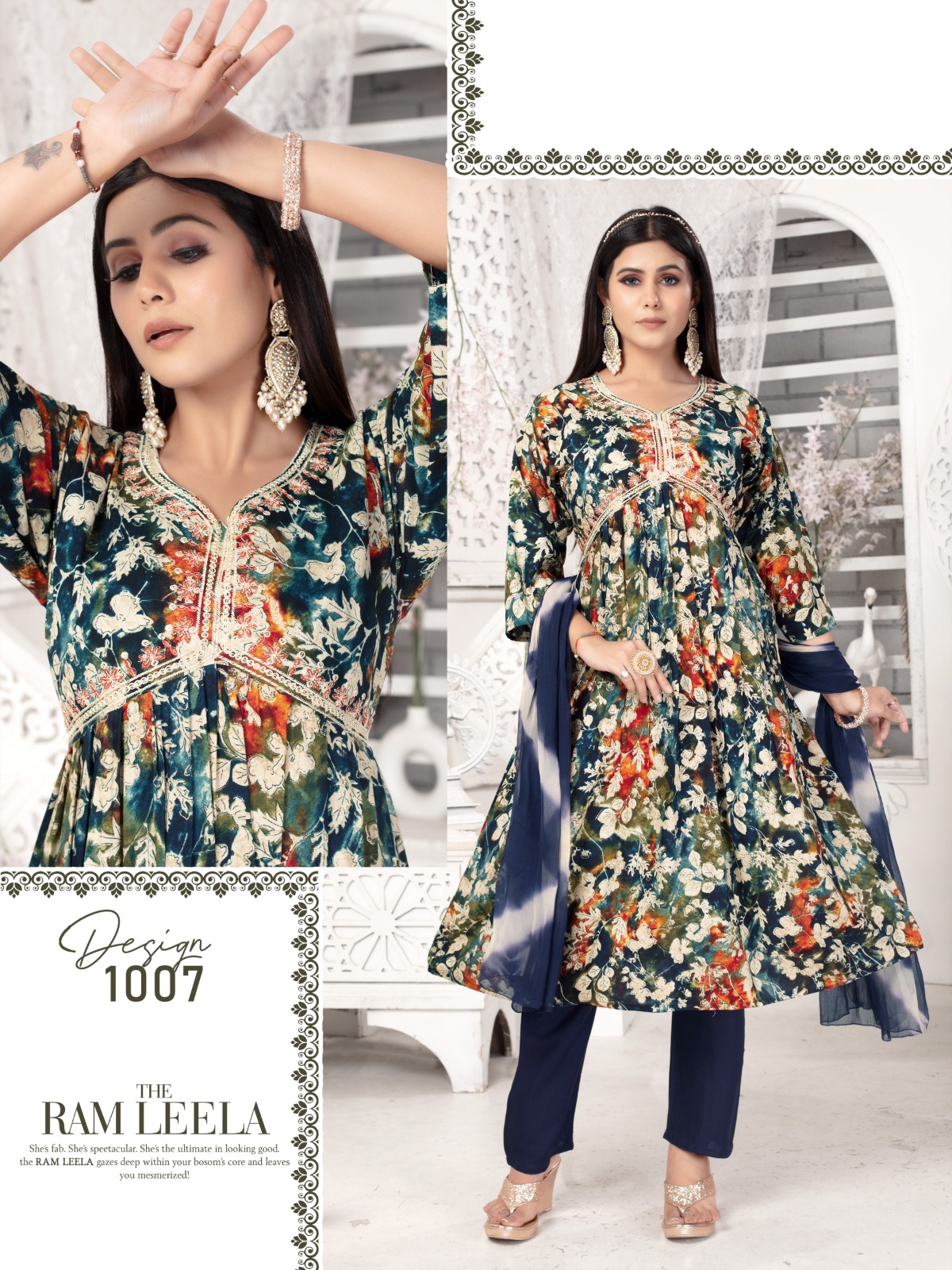 Fashion Talk Sandalwood Vol 2 Rayon Procian Foil Print Wholesale Readymade Salwar Suit Catalog — Wholesale Readymade Suit, MPA wholesale from Surat — view 4
