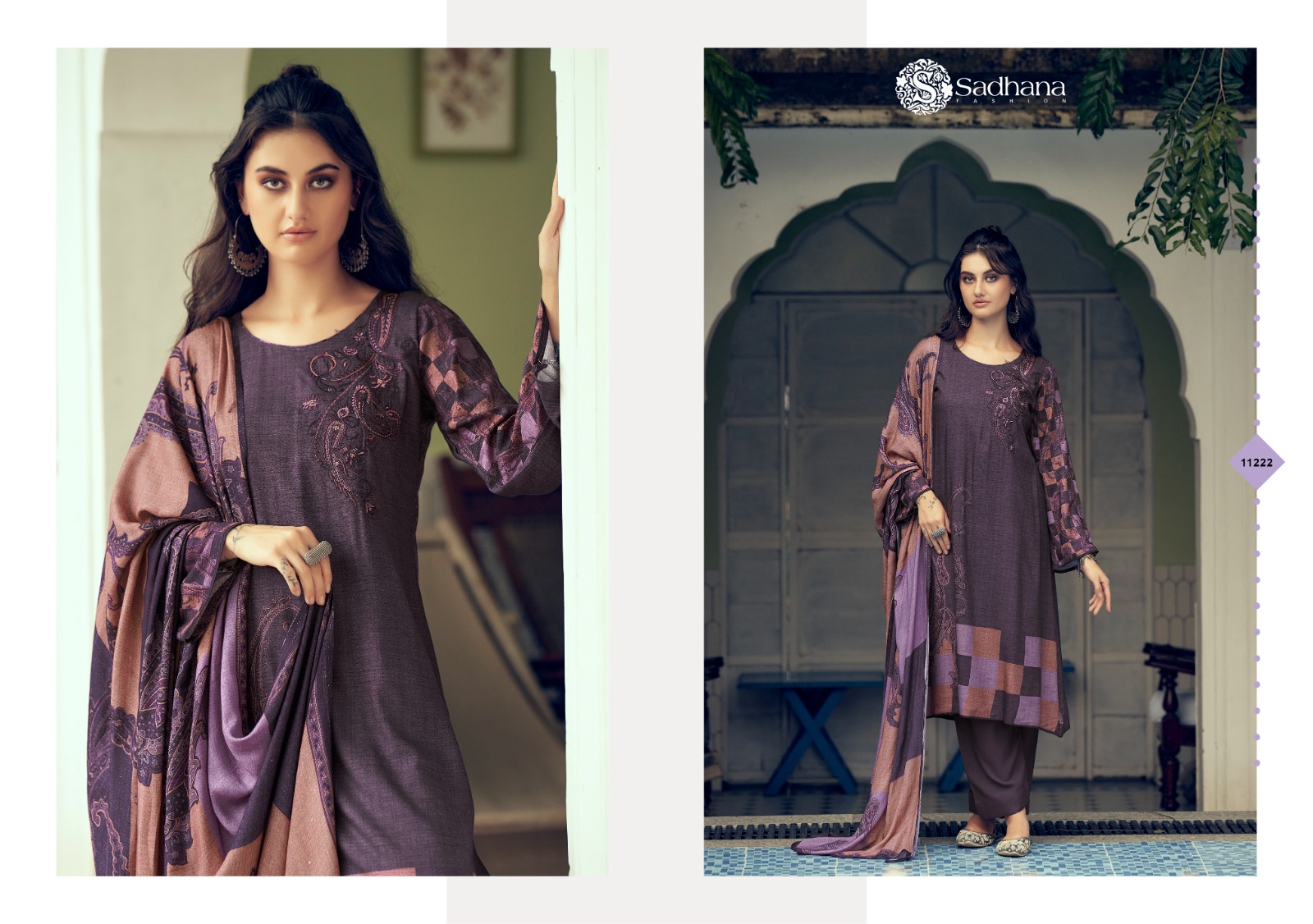 Sadhana Fashion Azara Viscos Pashmina Digital Print Wholesale Winter Catalog - Image 6
