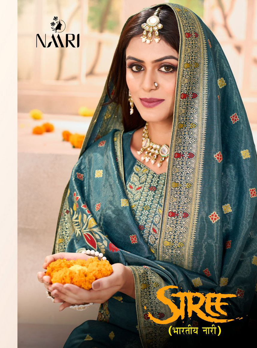 Naari Stree Pure Simer Jacard Wholesale Designer Salwar Suit Catalog