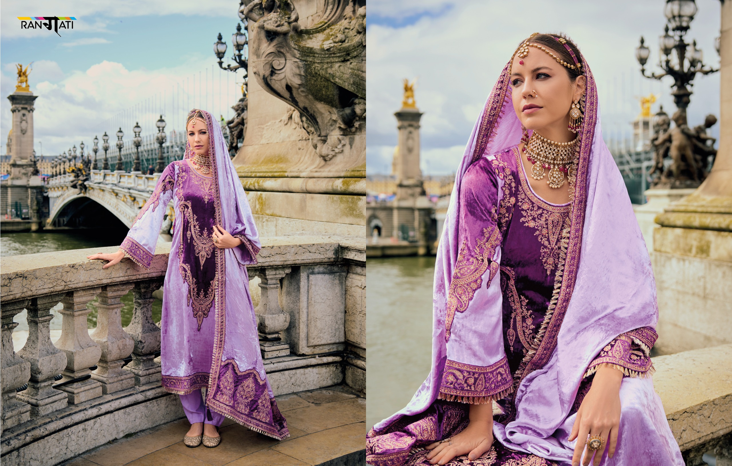 Rangati Prints Rahab Viscose Plush Velvet Wholesale Winter Catalog - Image 2