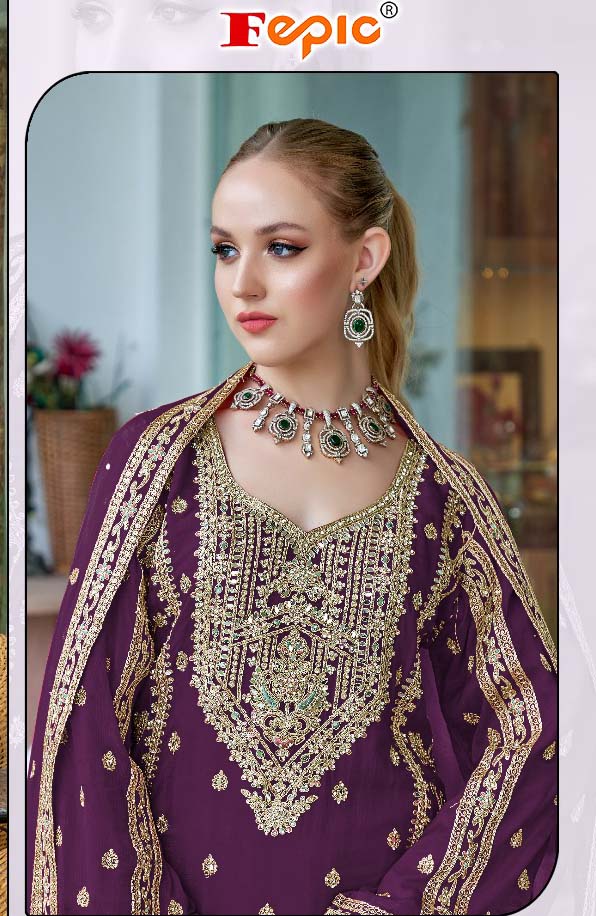 Fepic 1845 Chinon Wholesale Pakistani Salwar Suit Collection