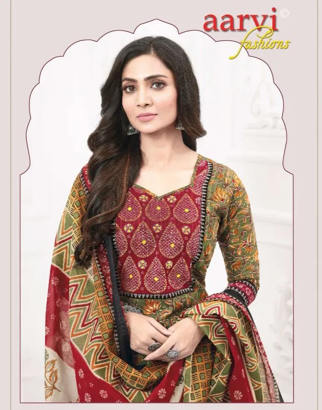 Aarvi Gamthi Vol 6 Cotton Kantha Wholesale Readymade Salwar Suit Collection