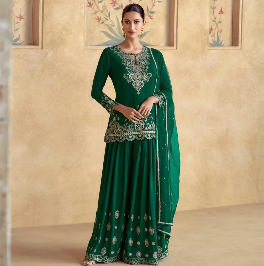 Aashirwad Chakori Chinon Silk Wholesale Designer Salwar Suit Collection