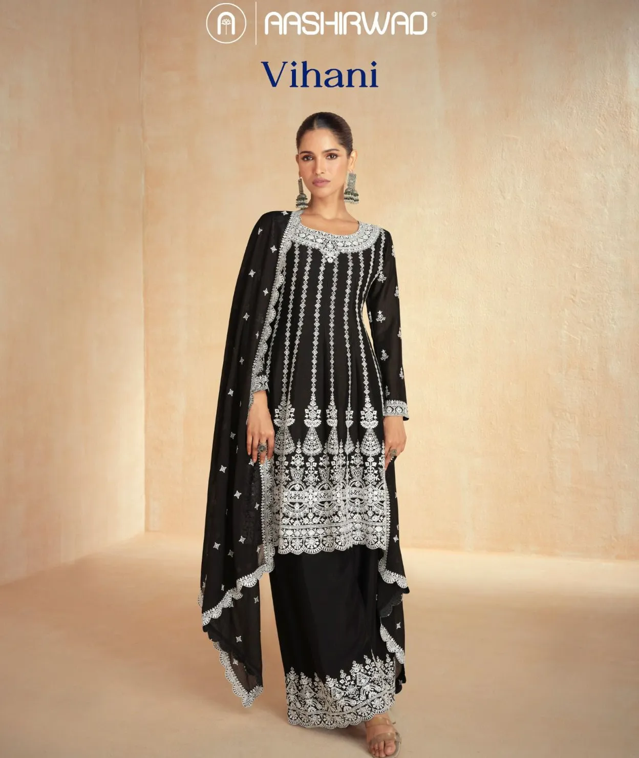 Aashirwad Vihani Chinon Wholesale Designer Salwar Suit Collection