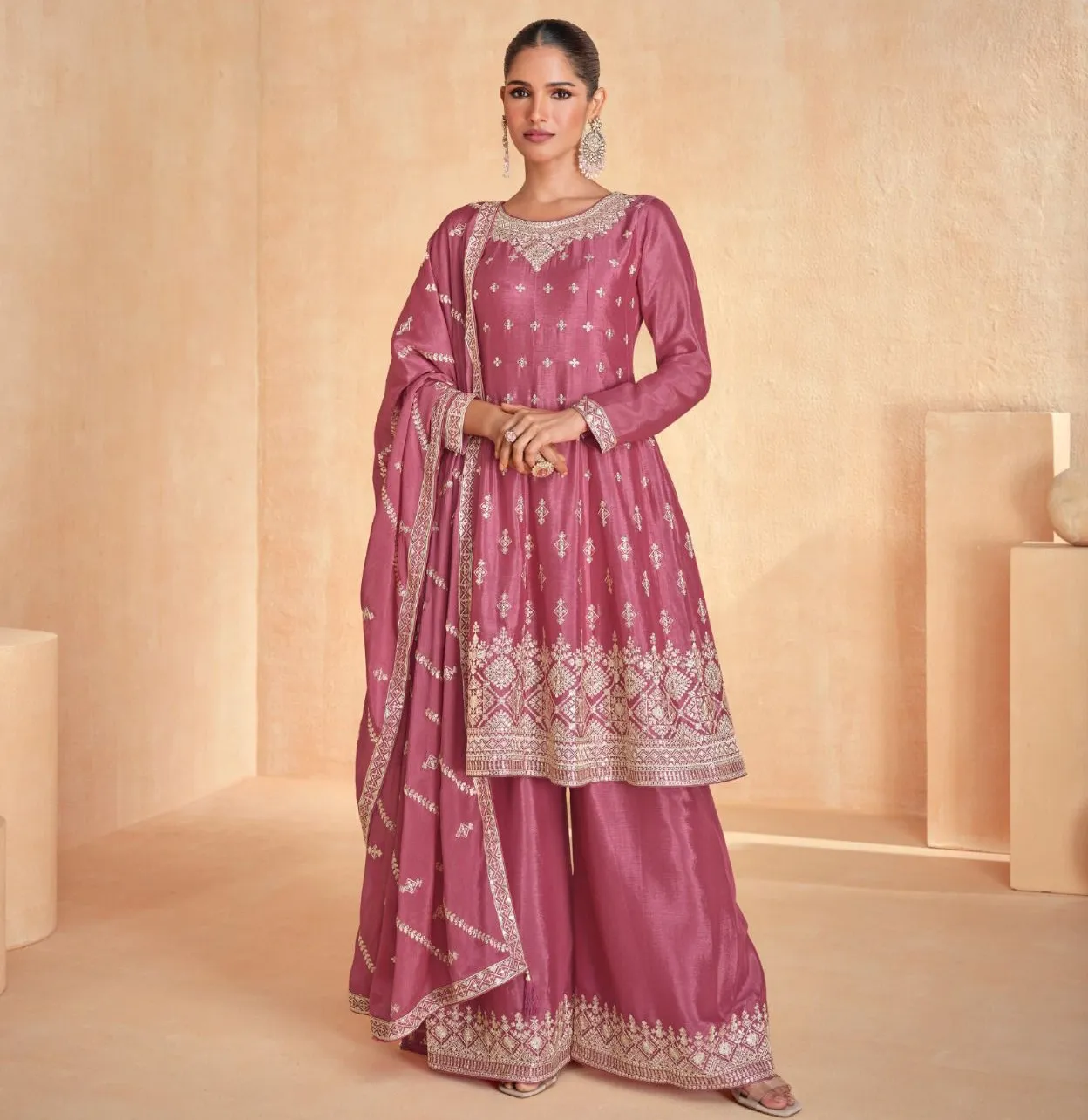 Aashirwad Zoha Premium Chinnon Silk Wholesale Designer Salwar Suit Collection