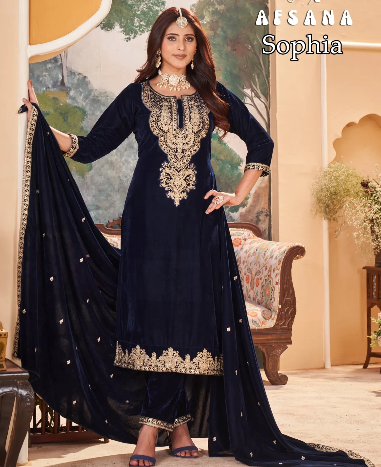 Afsana Sophia 11000 Velvet Wholesale Pakistani Readymade Salwar Suit Collection