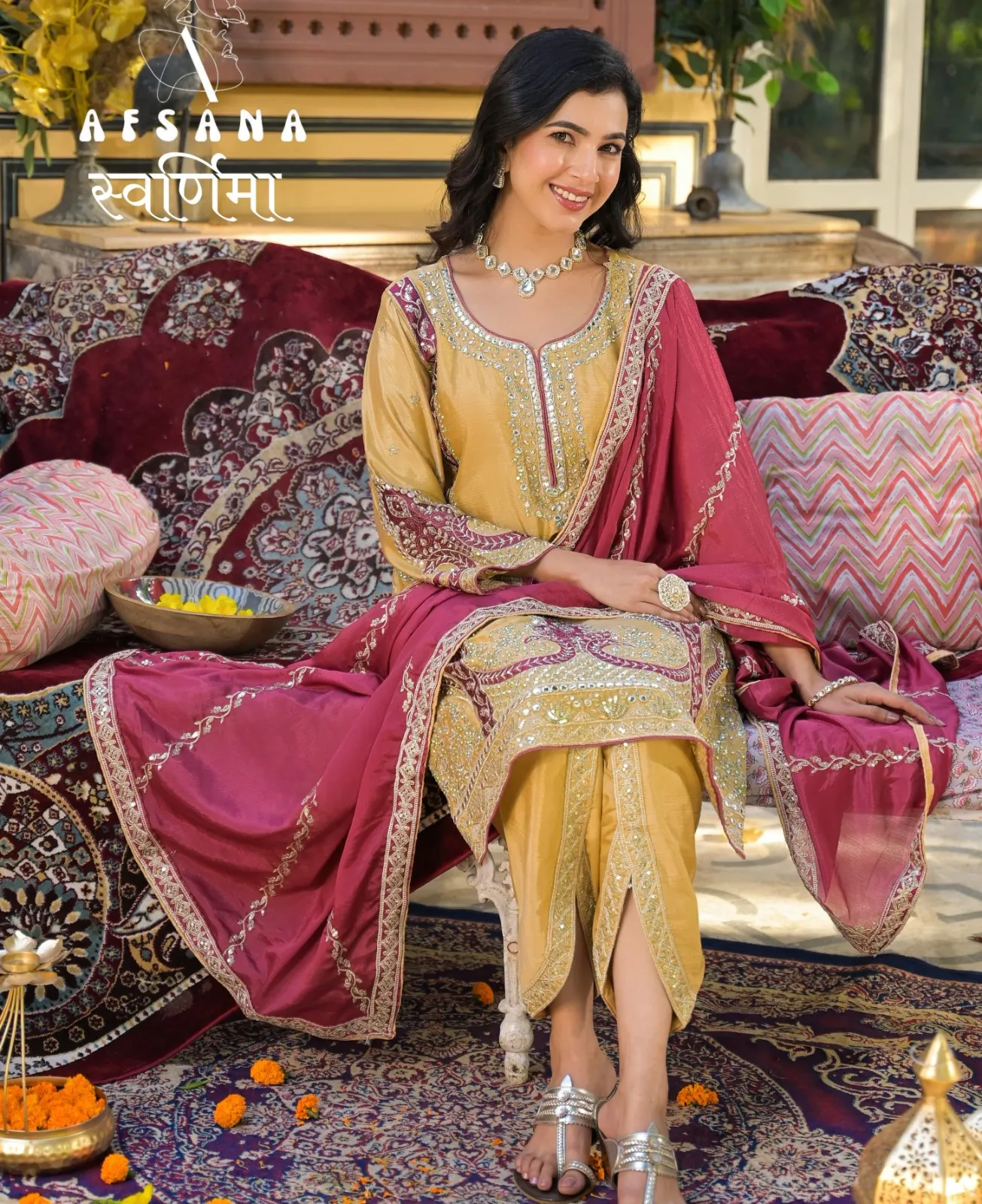 Afsana Swarnima Nx Chinon Wholesale Readymade Salwar Suit Collection