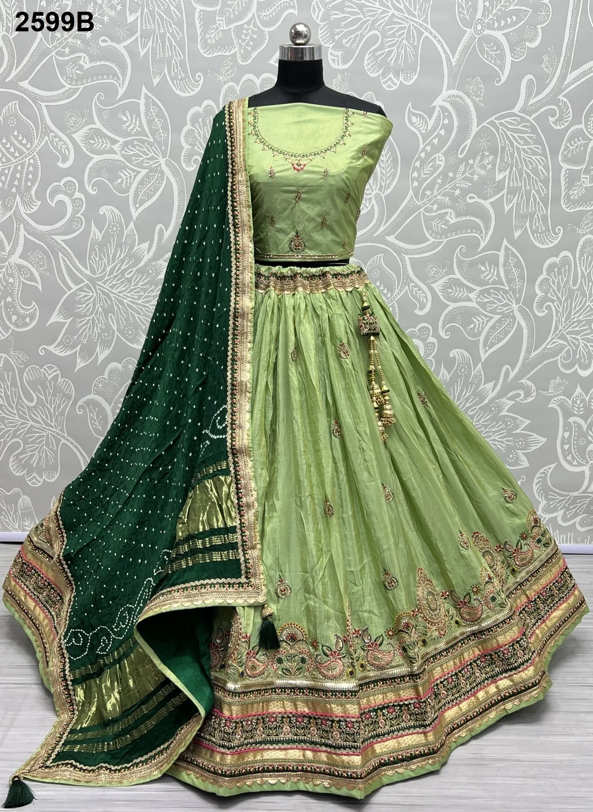 Anjani Art 2599A & 2599B Dolla Silk Wholesale Designer Lehenga Collection - Image 7