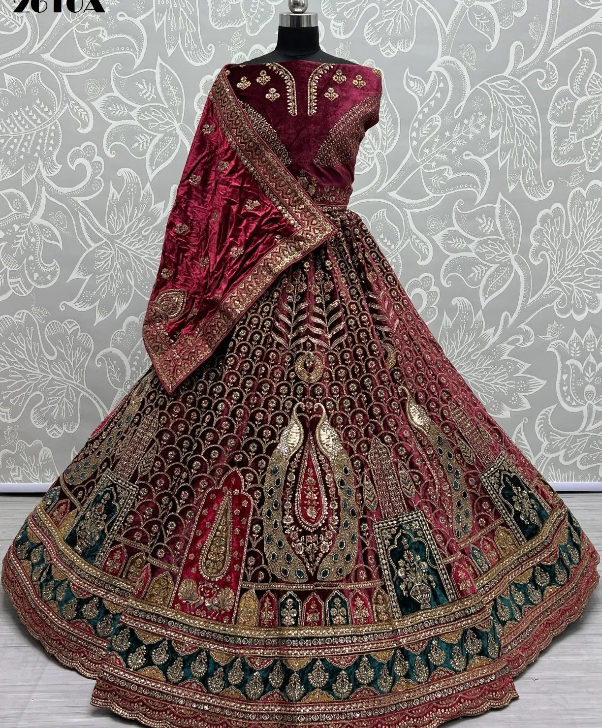 Anjani Art 2610A & 2610B Velvet Wholesale Designer Lehenga Collection