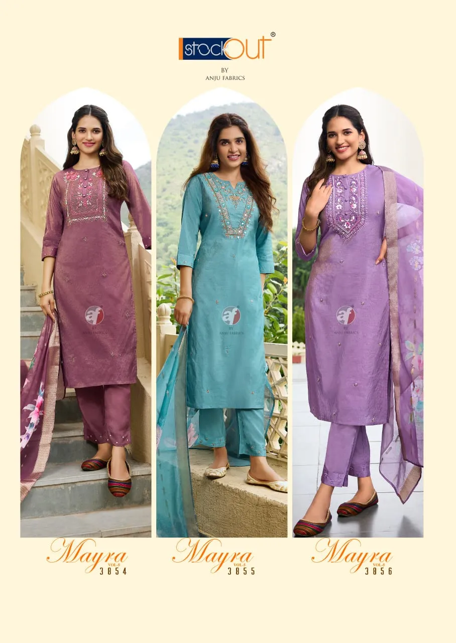 Anju Fabric Mayra Vol 5 Blended Shimmer Wholesale Readymade Salwar Suit Collection — Wholesale Readymade Suit, Anju fabric wholesale from Surat - Gallery Image 5