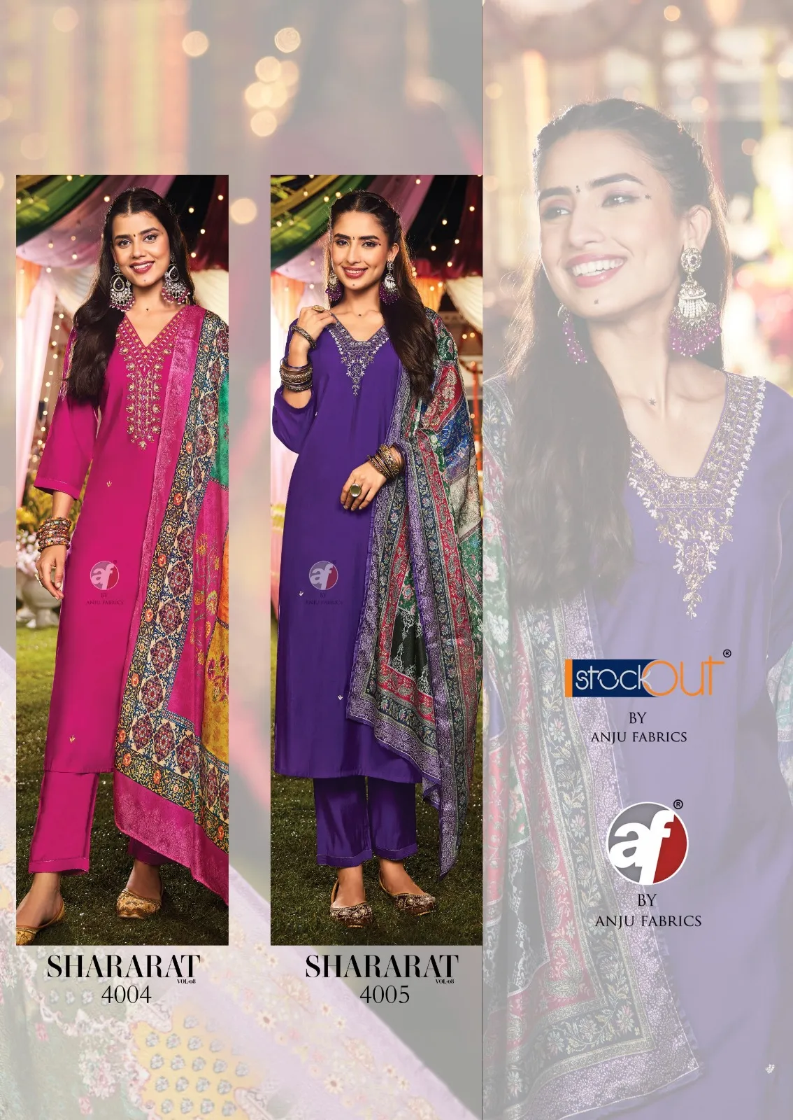 Anju Fabric Shararat Vol 8 Modal Silk Wholesale Readymade Salwar Suit Collection — Wholesale Readymade Suit, Anju fabric wholesale from Surat - Gallery Image 3