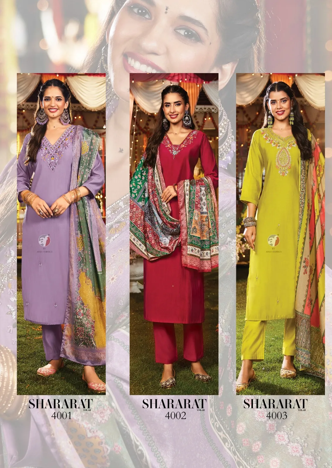 Anju Fabric Shararat Vol 8 Modal Silk Wholesale Readymade Salwar Suit Collection — Wholesale Readymade Suit, Anju fabric wholesale from Surat — view 7