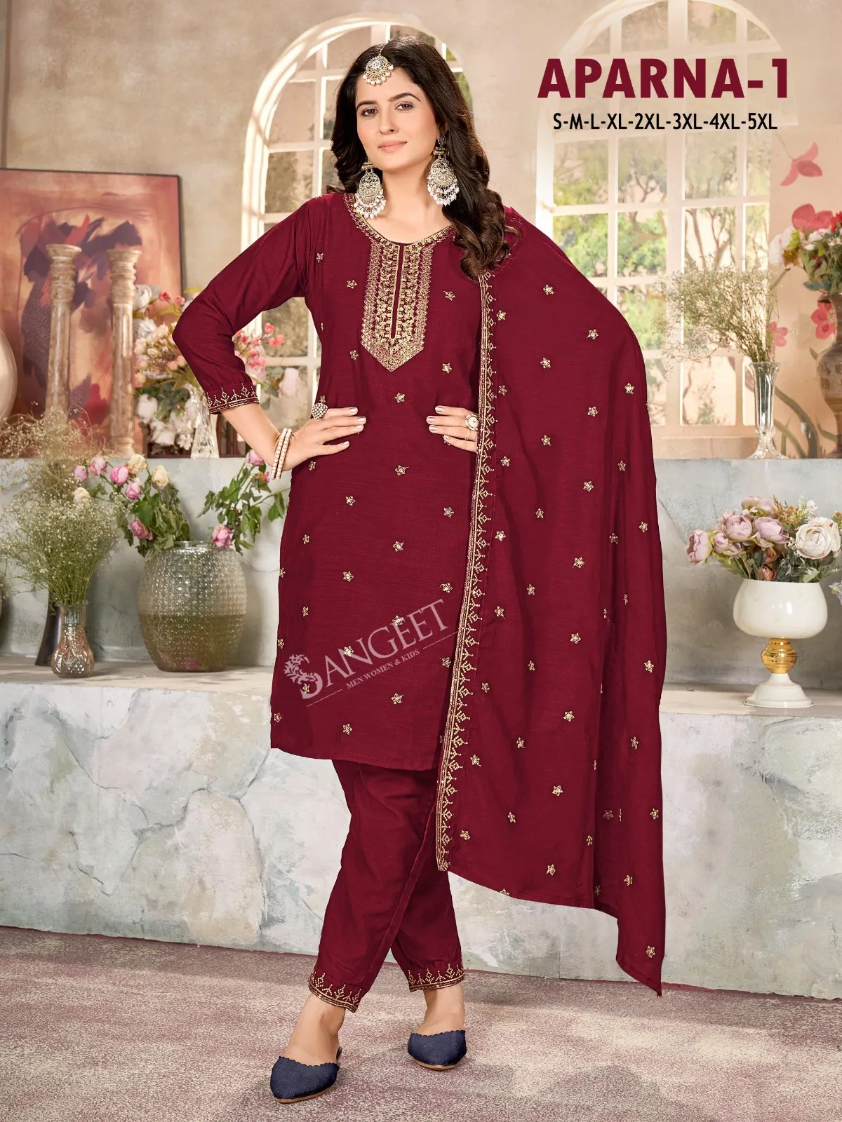 Aparna 1 Vichitra Silk Wholesale Readymade Salwar Suit Collection - Image 4