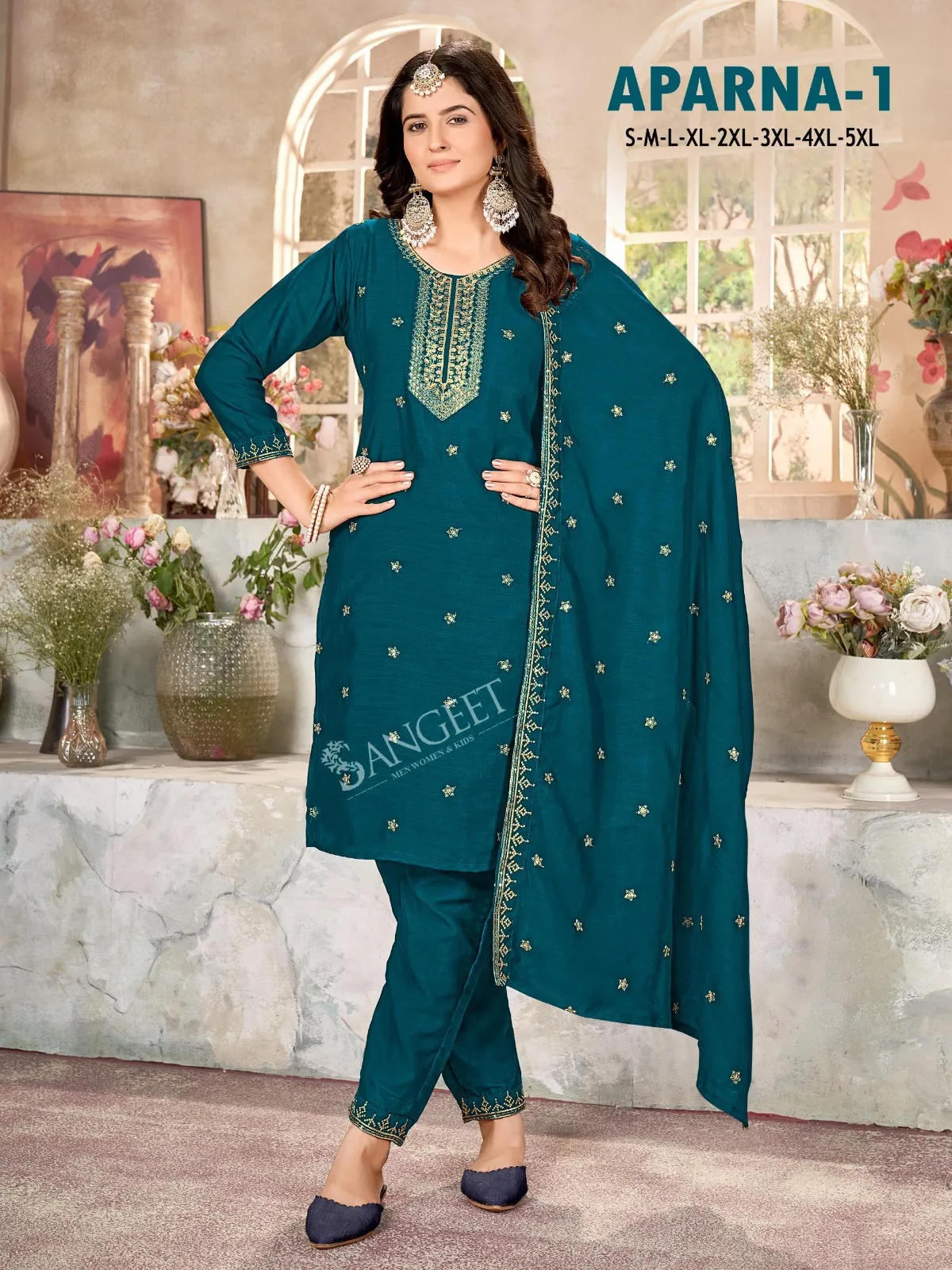 Aparna 1 Vichitra Silk Wholesale Readymade Salwar Suit Collection - Image 6