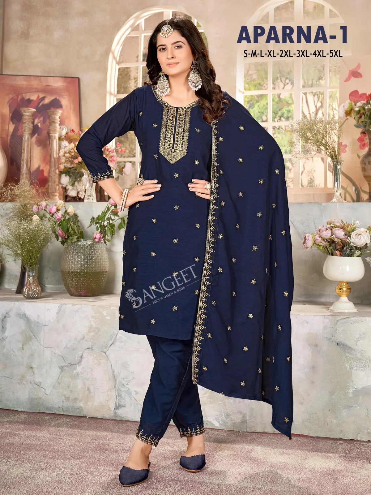 Aparna 1 Vichitra Silk Wholesale Readymade Salwar Suit Collection - Image 7