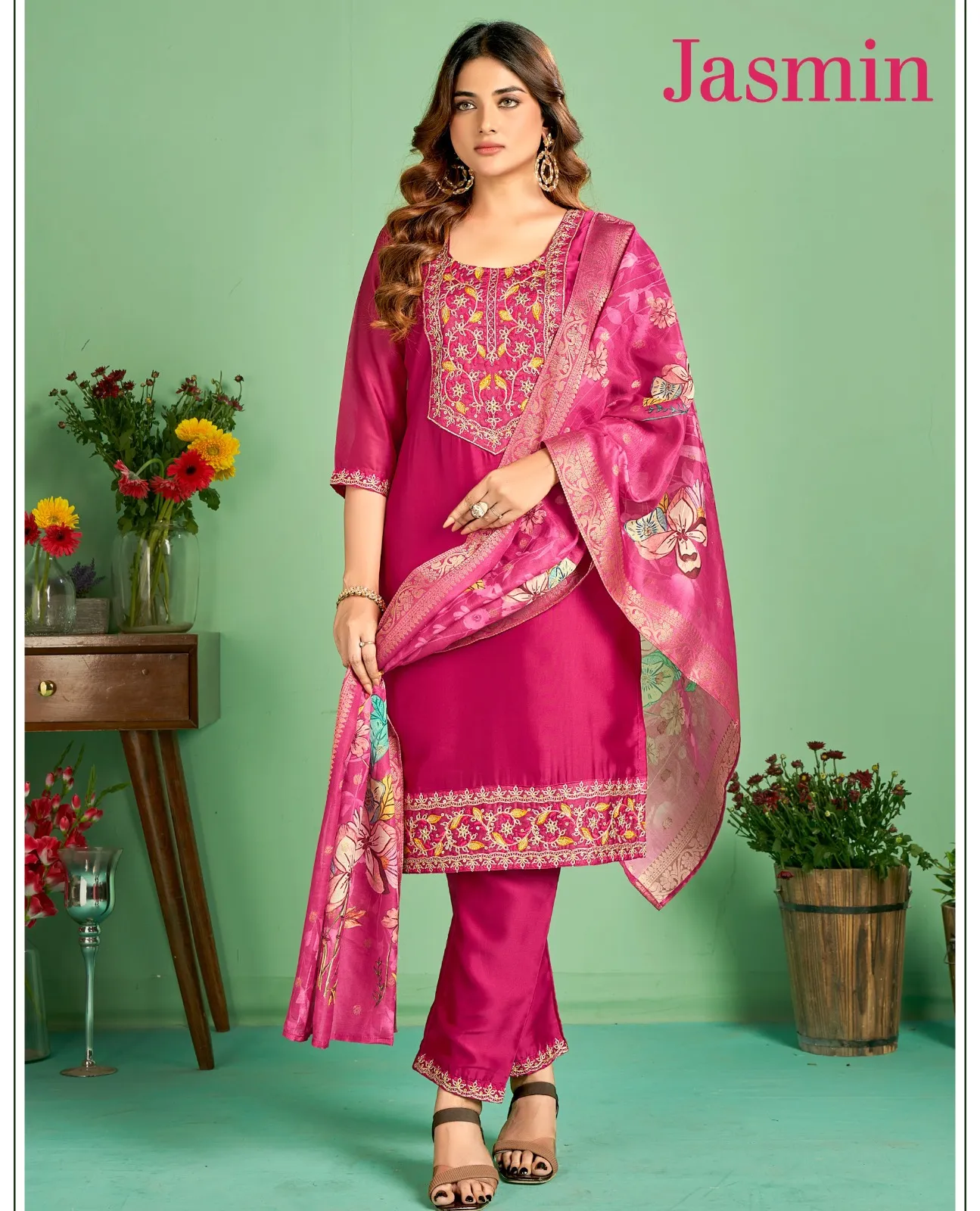 Banwery Jasmin Silk Wholesale Readymade Salwar Suit Collection