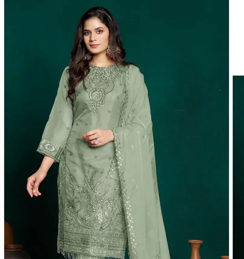 Bilqis B 94 A to D Organza Wholesale Pakistani Salwar Suit Collection