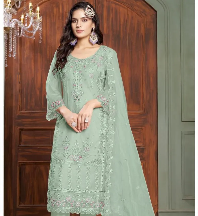 Bilqis B 97 A to D Organza Wholesale Pakistani Salwar Suit Collection