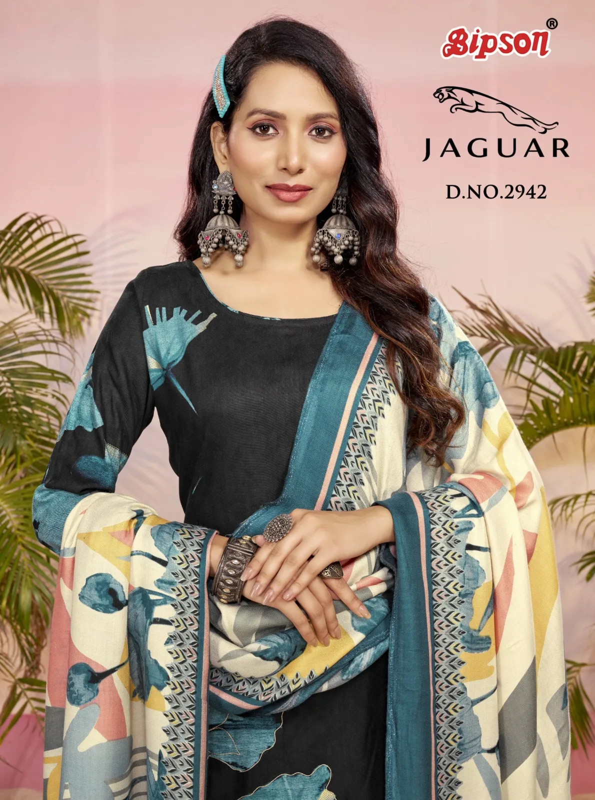 Bipson Prints Jaguar 2941 Pure Viscose Pashmina Wholesale Winter Collection