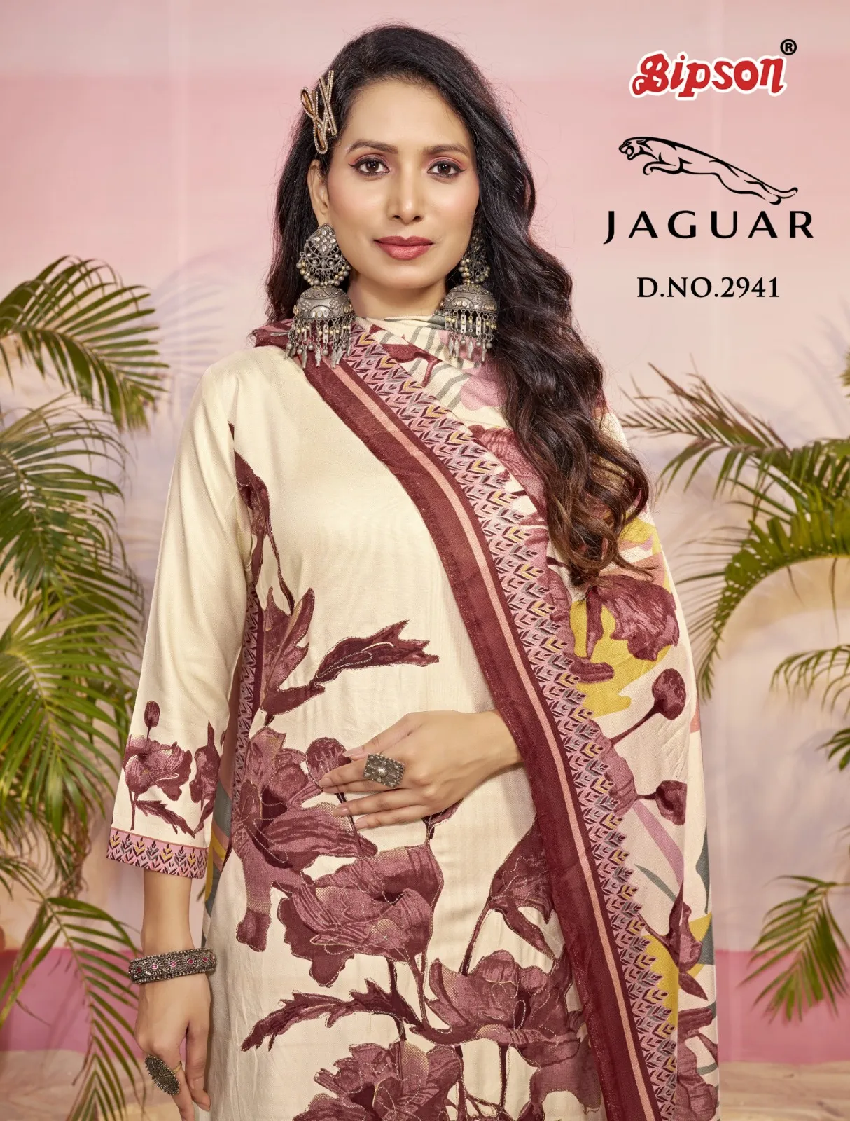 Bipson Prints Jaguar 2942 Pure Viscose Pashmina Wholesale Winter Collection